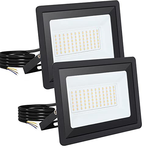 FUPE Faretto LED da Esterno 50W,Faro LED Esterno 5000 Lumen Super Luminoso,Luce Bianca Fredda IP65 Impermeabile,Floodlight 3000K,Illumina Circa 40-60 ㎡ Perfetto per Giardino Garage Cortile