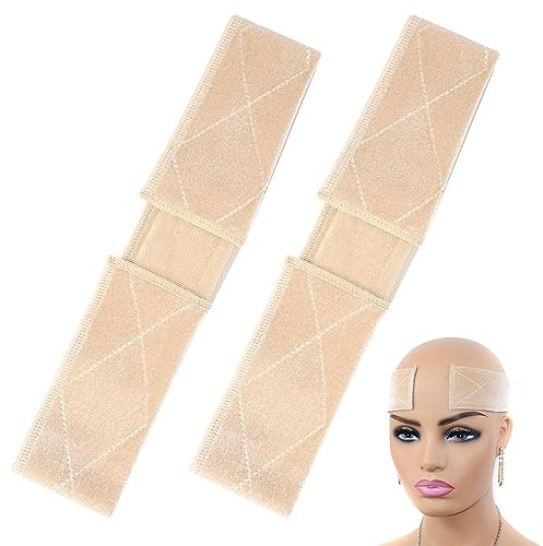ONTRJIYG Elastic Wig Grip: Non-Slip Wig Band for Wigs and Frontal - 2 Pcs