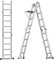 Ladder Folding Aluminium 4.7M Multipurpose Step Work Bench with Steel Platform Trestle Inserts, Stainless Steel A-Frame Ladder Heavy Duty Sturdy Straight Ladders For Roofing, Attic, Street Light Work