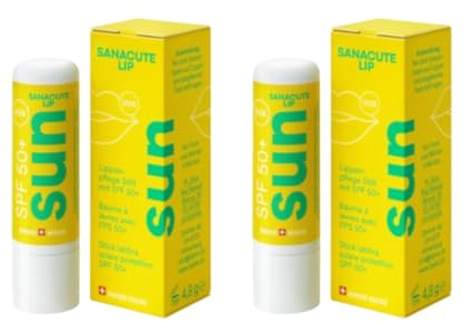 Lipivir Sun Lip Balm Stick SPF 50+ – – 2 Pack (2x 4.8g) – High UVA & UVB Protection with Beeswax, Jojoba Oil, and Zinc Oxide – Moisturising Lip Care for Sun Protection