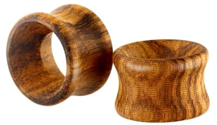 Tolldek 10mm Tunnel Dehnstab 2Pcs, Hölzerner Reifen Ohr Plug Set, Holz Holz Ohrringe für Herren Damen Piercing Schmuck