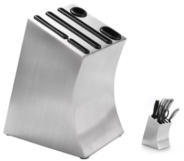 Portaposate Design Semplice in Acciaio Inox Argento per Cucina | Organizzatore da Piano Cucina, Mantiene Ripiano Ordinato, Adatto a Mobile e Controsoffitto
