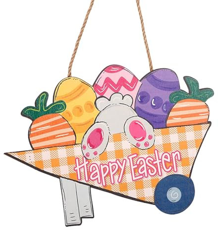 Frühling Willkommen Türschild, Ostern Schild, Ostern Dekorationen Türhänger Willkommen Bunny Schild, Ei Form Türhänger, Saisonaler Türaufhänger, Osterhase Dekoration, für Home Decor