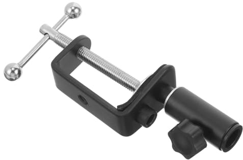 ibasenice Verstellbare Tischklemme Aus Robustem Kunststoff Und Metall Stabiler Tischhalter Für Mikrofonarm C-clip Mit Anti Rutsch Funktion Kompatibel Für Schreibtisch Mikrofonhalter