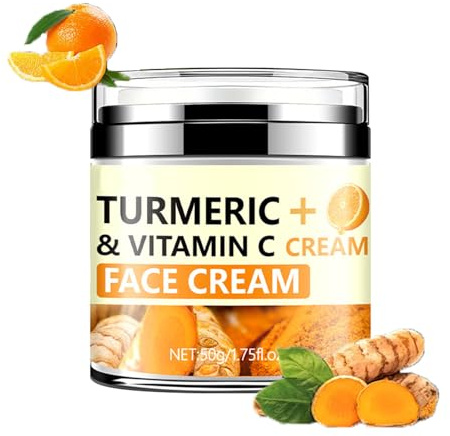 Turmeric Firming Face Cream,Hydrating Anti-wrinkle Tighten Lift Face Cream for Smooths Wrinkles, Tightening and Lift Skin, Fine lines, Loose & Sagging Skin for Dry, Sensitive & Dull 1.76 oz