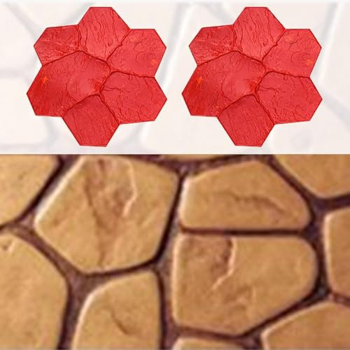 CXUNFHCL Molde de hormigón colado, Sello de hormigón, baldosa de Piedra, Textura de Estera, Impresiones Decorativas de Textura de hormigón para Suelos, Superficie de Textura de Cemento simulado para