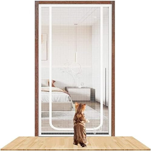 ZUYINBULUO Cat Screen Katzennetz for Balkon, Haustiere Bildschirm Tür,Katzengitter Tür Katze Kratzfest Katze Mesh Tür Bildschirm for Wohnzimmer,Schlafzimmer,Küche(100x220cm)