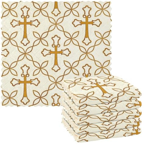 WDdZzyy Vintage Cross Flower Gold dish towels terry kitchen soft Reusable and Washable microfiber cleaning cloths 6 Pack