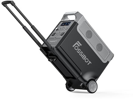 FOSSiBOT F3600 Pro Estación de Energía Portátil, 3840Wh-11520Wh Ampliable, 3600W (7200W Pico), Carga Rápida 1.5H, UPS <10ms, Batería LiFePO4 6500 Ciclos, 13 Puertos para Camping, Emergencias, Hogar