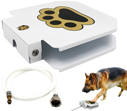 Fontana per cani - Piastra antispruzzo per animali da 1600 g, vassoio di idratazione attivato a gradini, abbeveratoio per cani da esterno con controllo della pressione | Stazione di aggiornamento per
