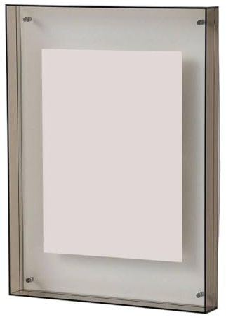 Eawfgtuw Acryl-Bilderrahmen, 16 x 21 cm, transparentes Design für Heimdekoration, Wand oder Desktop-Display, fluoreszierendes Rot für Blau, Orange, Transparent, Grau (fluoreszierendes Rot)