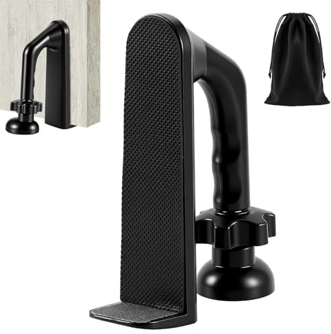 Viitech Verrou de porte portable - Protection anti-effraction - En aluminium - Réglable pour un espace de 5 à 35 mm - Antidérapante - Sécurité de voyage pour hôtel et maison