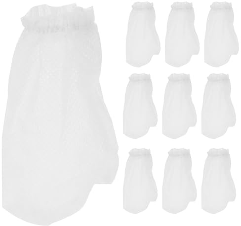 Abaodam Aquarium Filtersocken Weiß Filterbeutel 20 Stück Pp für Aquarien | Tropische und Süßwasserbecken, Pp Netz, Starke Nähte, Passend für Pflanzenreste und Futter
