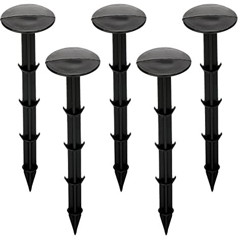 KINGLAKE 30 Pcs 16cm Garden Pegs Plastic Fixing Pegs Weed Fabric Pegs for Weed Control Membrane Securing Ground Sheet (6.3 Inch)