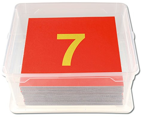 Wiemann Lehrmittel Zahlenmatten für Kinder, Bodenmatten Zahlen bis 20, Rechenzeichen (Bodenmatten Zahlen 1–20 inkl. Aufbewahrungsbox)