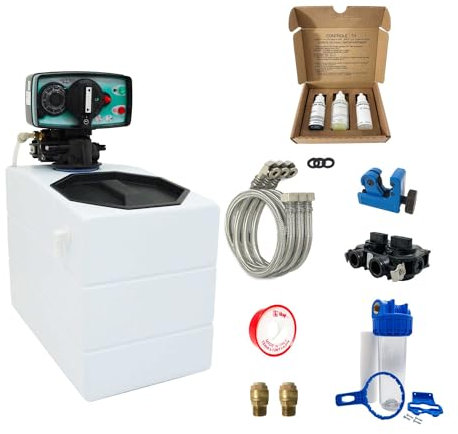 Addolcitore Acqua 4l Fleck 5600 Mv Volumetrico Meccanico Completo Di Kit Di Installazione Fatto In Francia