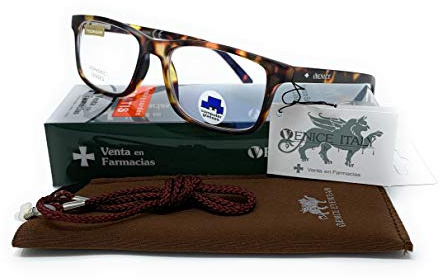 VENICE EYEWEAR OCCHIALI - Lunettes de Lecture Anti lumière Bleue, Gaming, Anti Fatigue, Lunettes d'Ordinateur, pour Homme et Femme Lunettes de Vue Presbyte +0.00 à +3.50 Coti