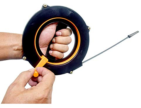 Rohrreiniger aus Flachdraht, 6m Länge, extra flacher Abflussreiniger