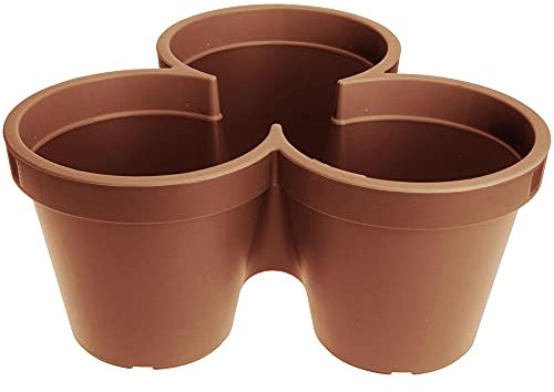 URBNLIVING Stackable Vertical Garden Planter Pot Vegetable Fruit Flower Plant Indoor Outdoor Garden Tower (Terracotta)