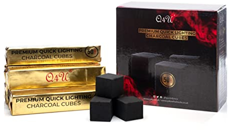 Quick light Charcoal Coal Premium Quick light Charcoal Coal 50 cubes 10 roll (25mm Cubes)