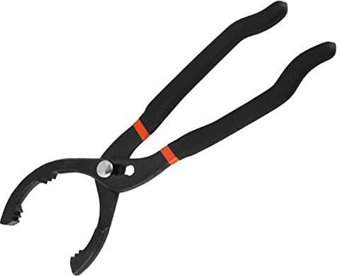 Ung varg 30,48 cm justerbar oljefiltertång, 3 positioner. Oljefilternyckel justerbart oljefilter borttagningsverktyg för motorfilter, ledning, beslag. Halkfritt grepp