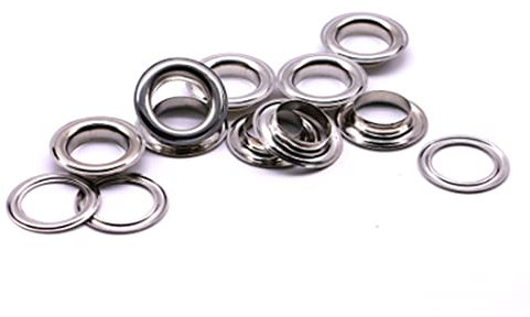 CHJIENJUJIDZ 50 Sets 3mm-20mm Metall Ösen mit Tülle für Leathercraft DIY Scrapbooking Schuhgürtel Kappe Tasche Tag Kleidung Rucksack Zubehör-12mm