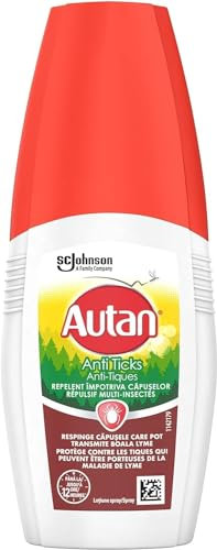 Autan Anti-Tiques Spray Corps - Jusqu'à 12H de Protection Immediate - Testé Dermatologiquement - 1 Spray, 100ml