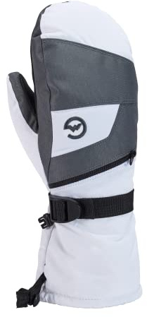 Gordini Women's Ultra Drimax Gauntlet Mitten, White Gunmetal, Small