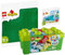 Lego Duplo Set of 3: 10913 Stone Box, 10980 Building Plate in Green & 30648 whale