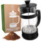 Oliver's Kitchen® French Press 1 liter - Eleganter Kaffeebereiter aus Glas - Kaffee Maschine für authentischen Kaffeegenuss - Hitzebeständig und praktisch
