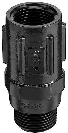 Drip Irrigation Reducer Irrigation Pressure Regulator, 25 PSI 3/4 inch Pressure Reducer Low Valve, Drip Irrigation System Water Pressure Regulator (Black) Drip Irrigation Valve