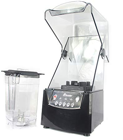 Frullatore Elettrico Insonorizzato, 1.8L 2600w Spremiagrumi Automatico Frullatore Tritaghiaccio con Scudo Silenzioso Involucro Insonorizzato Frullatore Commerciale Frullatore da Banco Frullatore for A