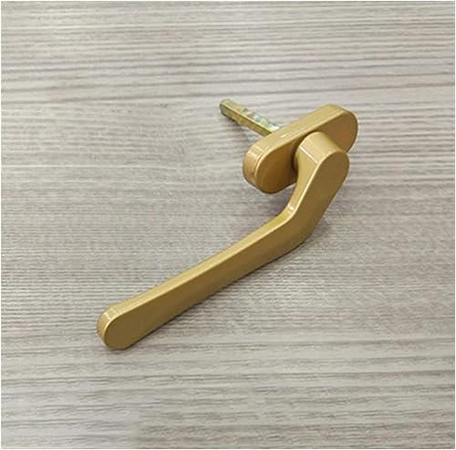 Abschließbarer Fenstergriff, Bildschirmfenstergriff, Falttür, schwertförmiger, dünner, flacher, quadratischer Stahlgriff xiaoyu (Farbe: Gold, Größe: RECHTS OFFEN) (Farbe: Gold, Größe: RECHTS OFFEN) (
