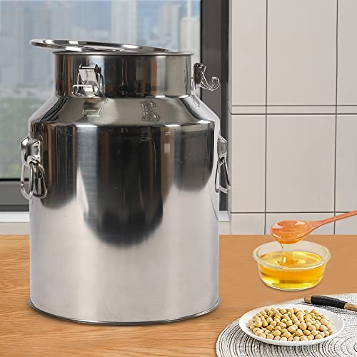 Pot à lait hermétique de 28 l - Seau à vin - Pot à lait - Bidon à thé - Multifonctionnel - Avec joint en silicone - Heavy Duty 201 - En acier inoxydable - Pour le stockage de l'eau, du lait, du vin,