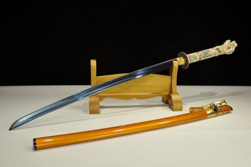TEERMA 40 Zoll China Handmade Schwert aus Hohem Mangan Stahl scharfes und echtes Katana China Schwert SW33