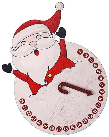 Ciieeo weihnachtsmann hängen Zeichen Weihnachten 2022 Advent Zeichen für Tür Countdown Uhr Weihnachts Party Santa Weihnachtsdekorationen Wohnkultur Uhr Design Holzschild Türschild hölzern