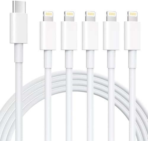 h24z 1 m Typ-C-auf-Lightning-Kabel, 5er-Pack – High-Speed-Synchronisierung und Aufladen kompatibel für iPhone 14/13/13 Pro/12/12 Pro Max/11 Pro/X/XS/XR/8 Plus, iPad und iPod