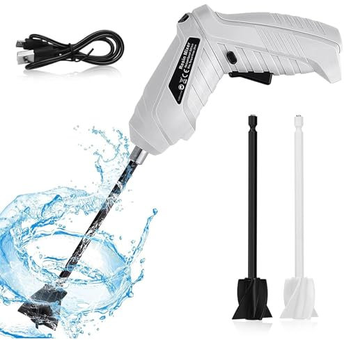 Resin Mixer,Handheld Electric Epoxy Mixer to Minimize Bubbles | Resin Stirrers for Tumbler Silicone Molds, Resin Mold Crafts, Resin Mixing Supplies with 2 Paddle