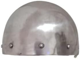 Orca INTERNATIONAL CO. Stahl-Totenkopfkappe, auch bekannt als Cervelliere, mittelalterlicher Helm, Kampf-Ready-Helm, 2 mm langer Helm, Nachstellhelm, Wie abgebildet, M