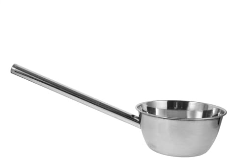 OFFSCH Stainless Steel Soup Ladle with Long Handle for Comfortable Use, Sturdy and Wear-Resistant Cooking Utensil, for Restaurants and Gardens, Silver Finish