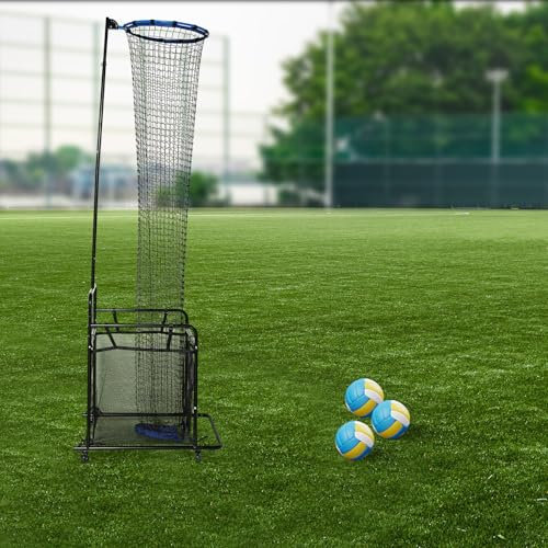 Volleyball Setztrainer Net Mobile Trainingsgeräte mit Verstellbarer Höhe und Winkel, 330cm Höhe