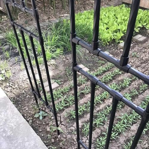 Arco da giardino in metallo zincato bianco con traliccio, 90 x 240 cm, mezzo arco per rose, piante rampicanti e decorazioni da giardino, supporto per bellezza del giardino