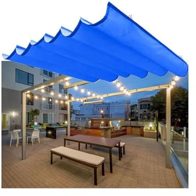 Toldo retráctil para exteriores, protección UV y ventilación, 1 m x 11 m, perfecto para patios, terrazas, jardines y eventos.