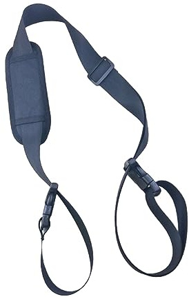 Pegciuho Tragegurt für Klappstuhl, Verstellbarer Schultergurt für Strandstuhl, Camping, Rucksackreisen, Picknicks, Falträder (schwarz), Schnellverschluss