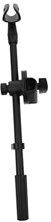 Adjustable Height Microphone Stand Boom Arm Black Metal | Practical and Rotating Design Use Tilting Podium Home Support Varied Setups