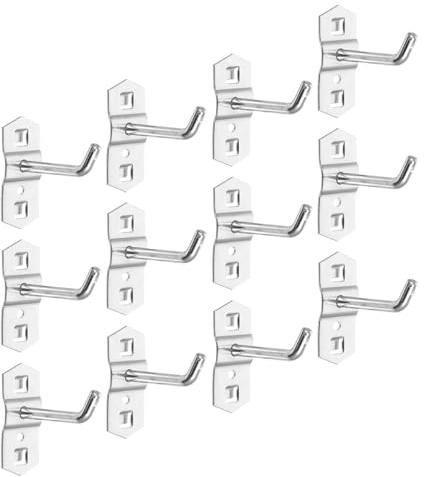 LIFKOME 12 pezzi Ganci in Metallo per Pegboard Ganci Parete Forata per Utensili Accessori Versatili per Organizzazione Casa e Garage Facili da Installare e Salvaspazio