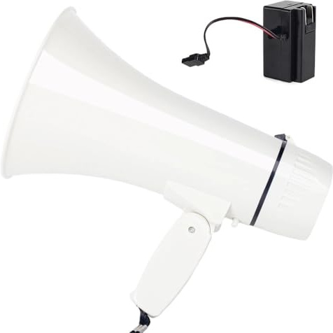 BINGNU Sprachverstärker, 30 W Megaphon 240s Aufnahme-Bullhorn, abnehmbares tragbares Mikrofon