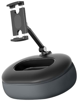Kaeltsyn Soporte ajustable para tabletas para teléfono con bandeja para aperitivos y base de almohada suave para ver las manos libres en la cama, sofá o viaje