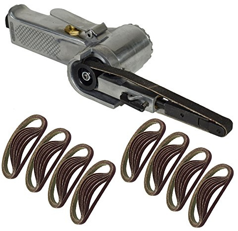 10mm 330 x 10mm Wide Air Finger Belt Sander Power File Detail Sanding + 50 Belts
