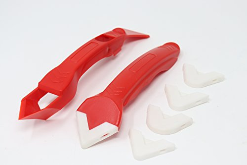 Silikon Fugenwerkzeug Set 7tlg - Fugenglätter & Fugen-Entferner in einem Set | Profi Fugenabzieher Silikondichtungs-Entferner Acryl | Fugenspachtel Glättspachtel Bayram